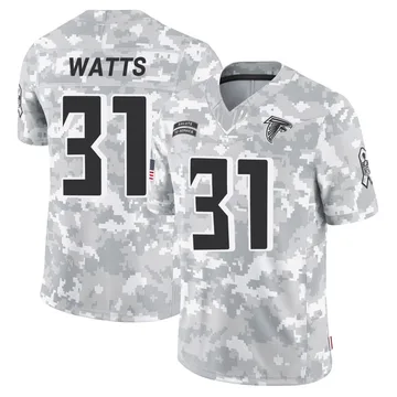Men's Atlanta Falcons Xavier Watts Arctic Camo Limited 2024 Salute to Service Jersey By Nike