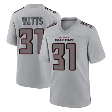 Men's Atlanta Falcons Xavier Watts Gray Game Atmosphere Fashion Jersey By Nike