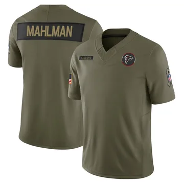 Youth Atlanta Falcons Riley Mahlman Olive Limited 2025 Salute to Service Jersey By Nike